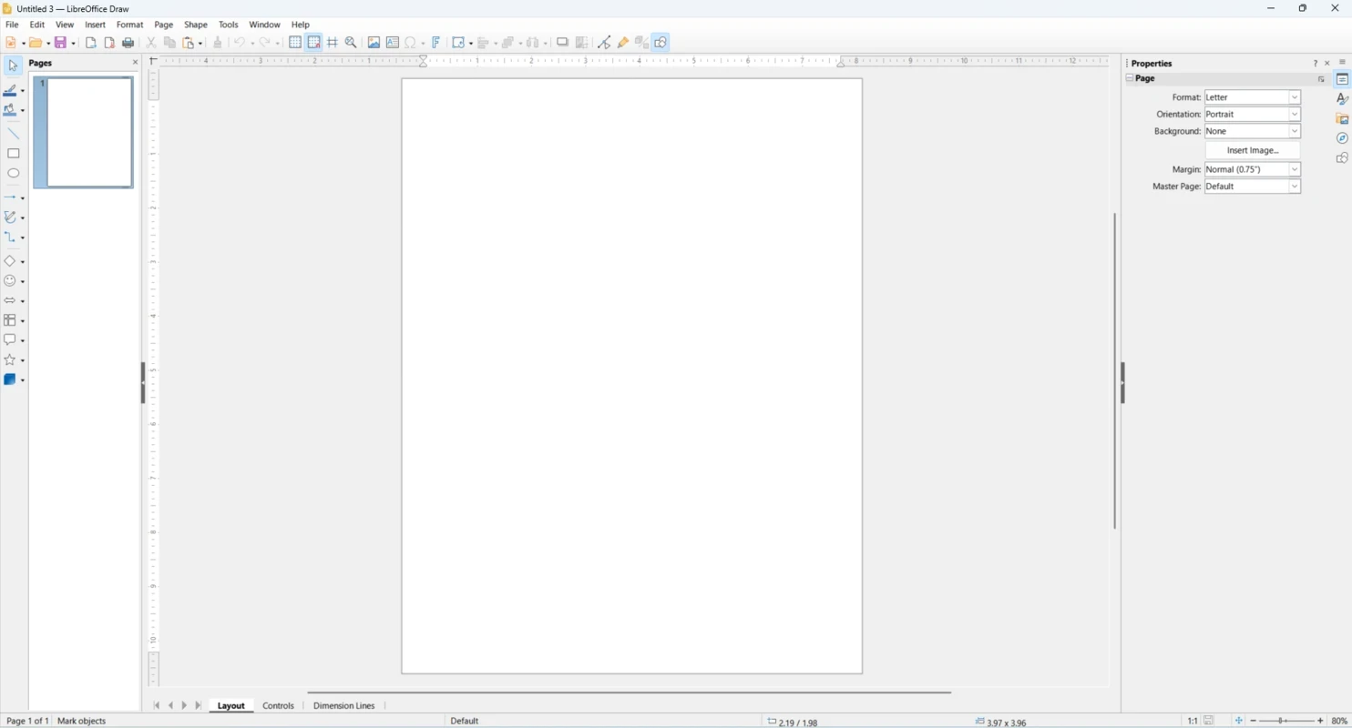 LibreOffice — skærmbillede 1