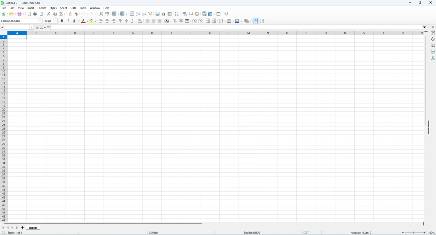 LibreOffice — skærmbillede 2